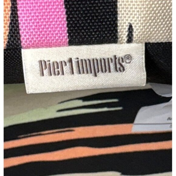 Pier 1 Imports Throw Pillows 16x16" Multi Colored UV Treated Mildew Resist Set - Picture 6 of 8